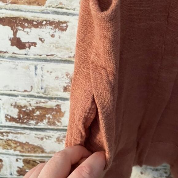 Free People Peach Highway Zip Front Grommet Detailing Cotton Blend Knit Vest - Picture 9 of 13